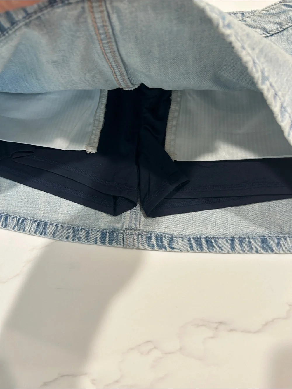 Hollister Light Denim A-Line Mini Skirt - Pale Blue - Picture 4 of 4